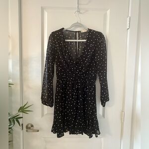 Altar'd State Black Polka Dot Dress